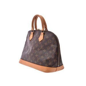 Louis Vuitton Brown Handbag Monogram Leather Alma